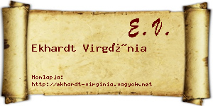 Ekhardt Virgínia névjegykártya